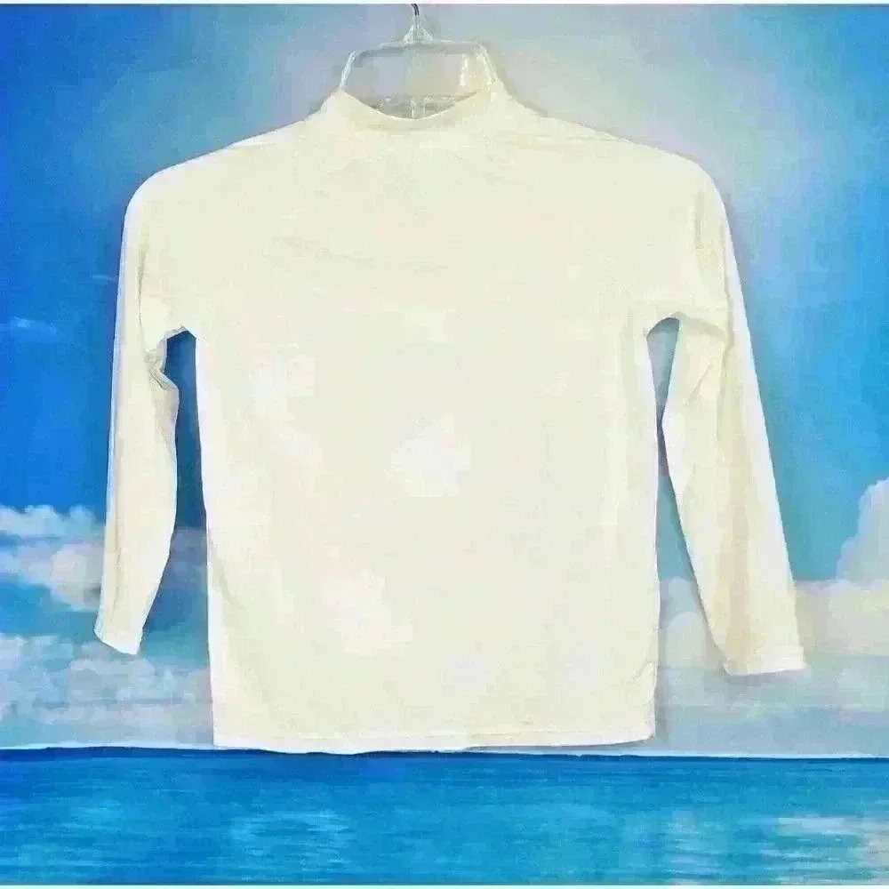WONDER NATION Boys WHITE Swim Water Shirt SHARK Print Sun Protection Top size S - Picture 2 of 3